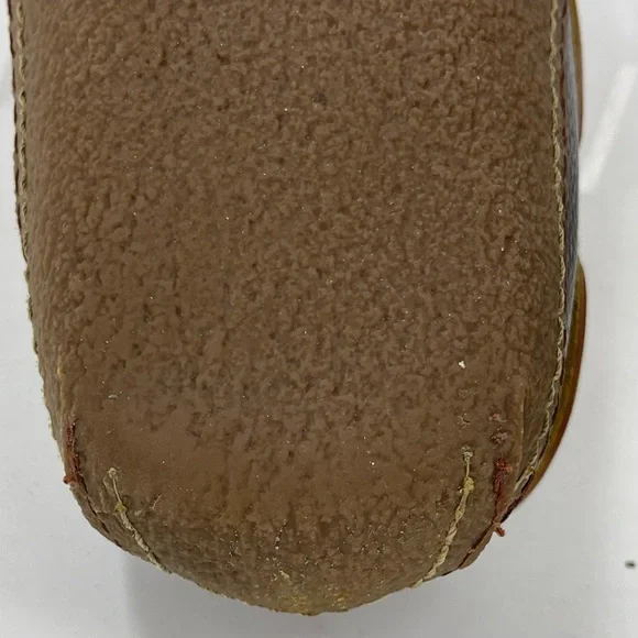 LL Bean Moccasin Slipper Brown Moc Toe Slip-On Loafer Leather 212984 Mens 10 Med - Picture 13 of 14